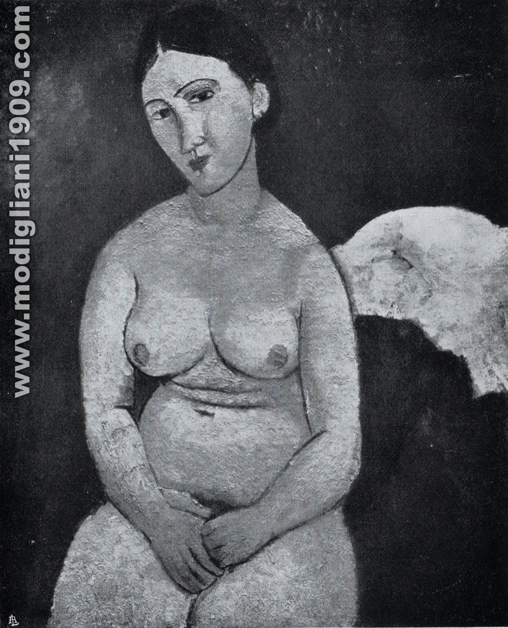 Amedeo Modigliani - Nudo seduto - 1918 - Chicago. Collezione Leigh B. Block