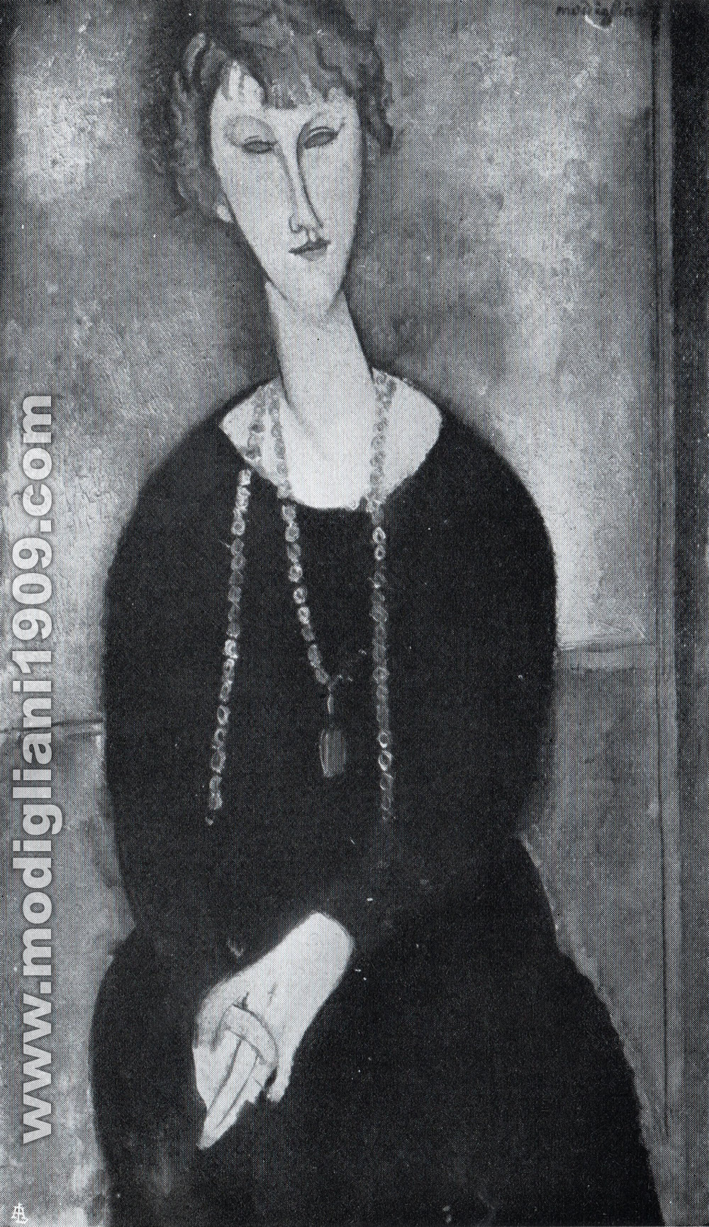 Amedeo Modigliani - Ritratto della signora Menier - 1917 - Venezia. Collezione Carlo Cardazzo