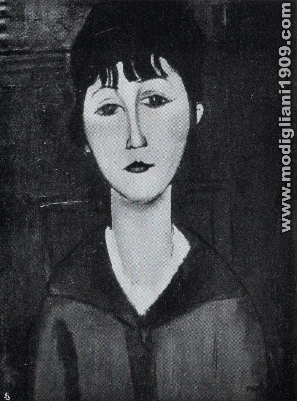 Amedeo Modigliani - Ritratto di giovane donna - 1918 - Milano. Collezione Adriano Pallini