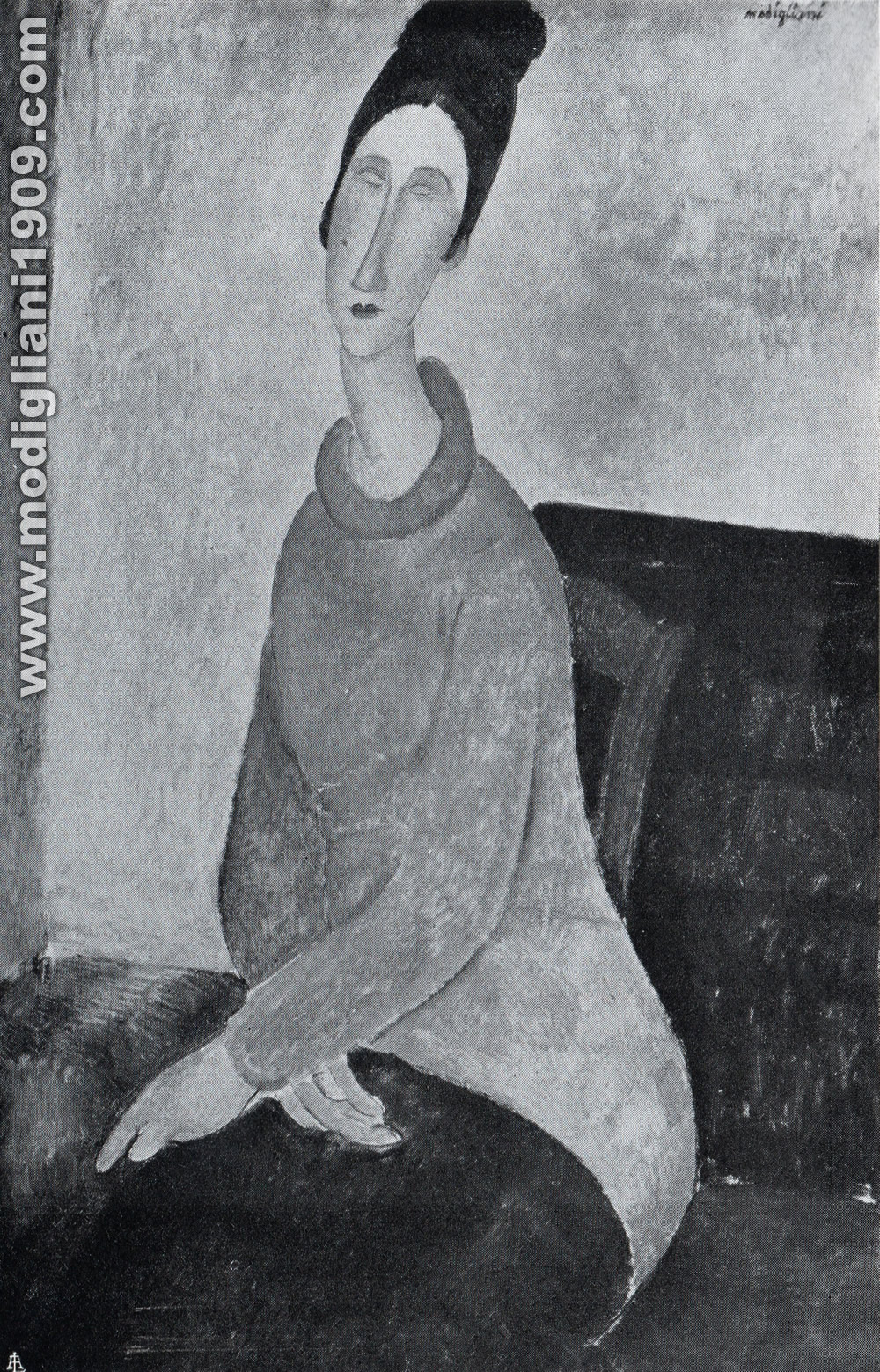 Amedeo Modigliani - Signora Hébuterne - 1918 - Parigi. Collezione F. Fénéon