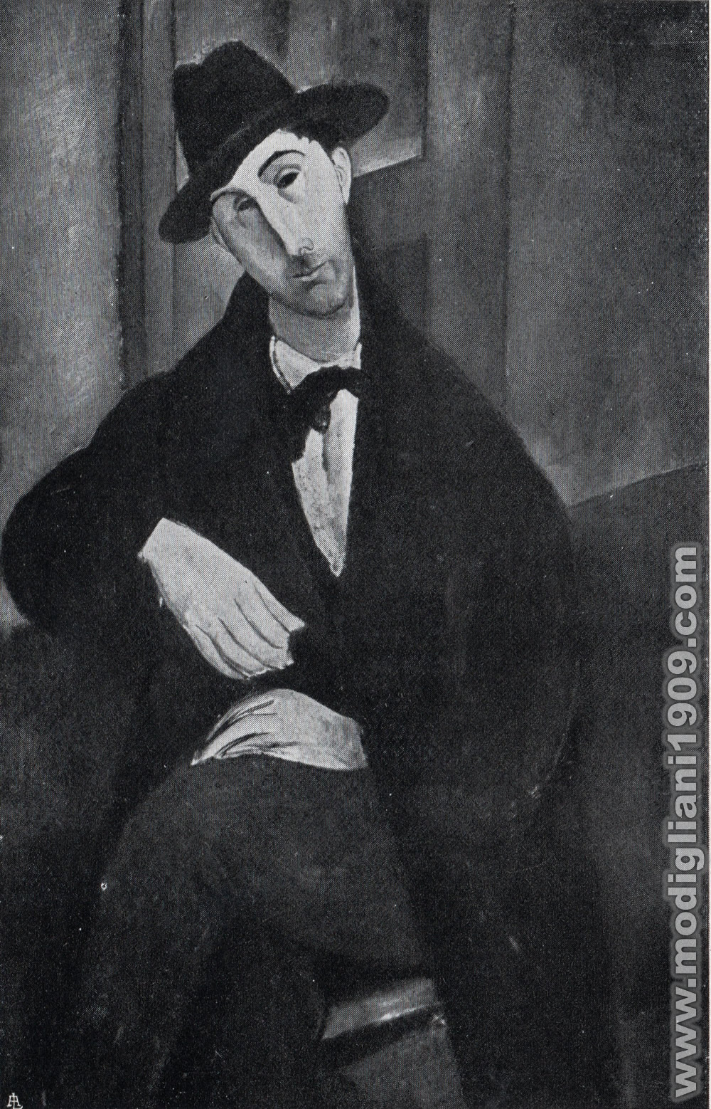 Amedeo Modigliani - Ritratto di Mario - Parigi. Collezione Zborowski