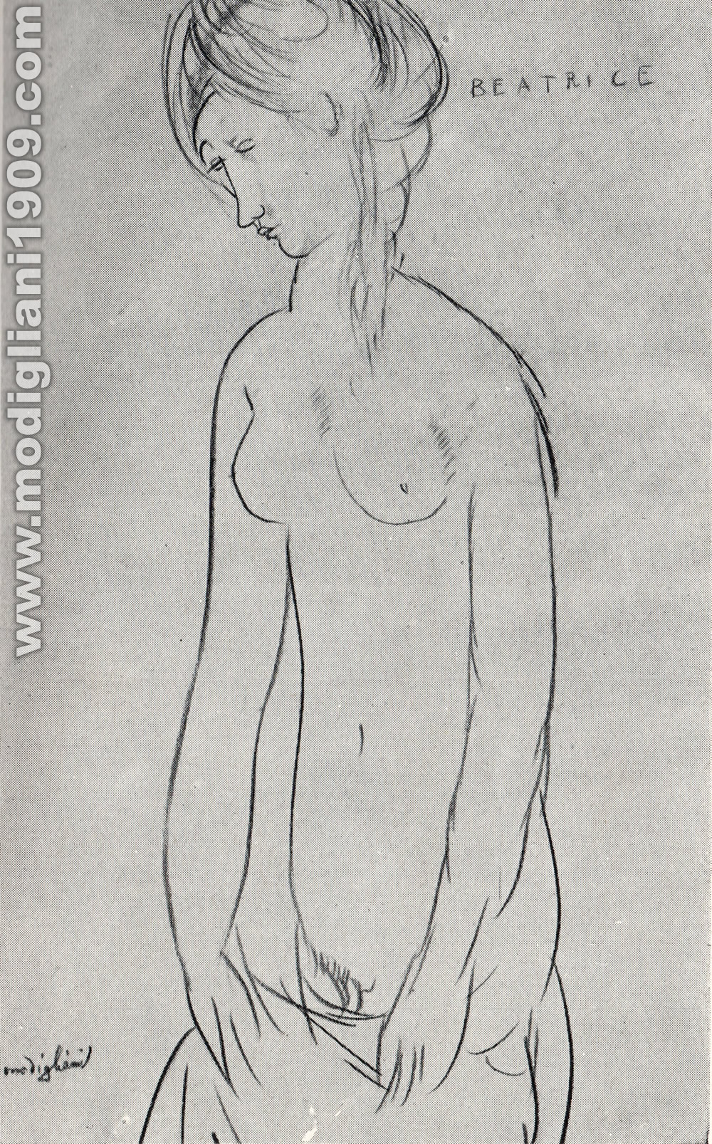 Amedeo Modigliani - Beatrice - 1916 - Parigi. Collezione Dr. Sabouraud