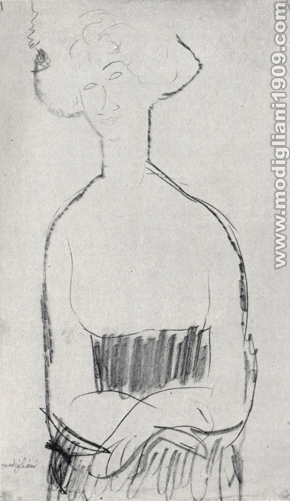 Amedeo Modigliani - Giovane donna - 1917 - Parigi. Collezione Zborowskio