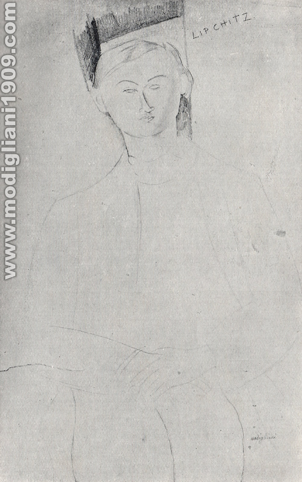 Amedeo Modigliani - Ritratto dello scultore Lipchitz - 1917 - Parigi. Collezione Zborowski
