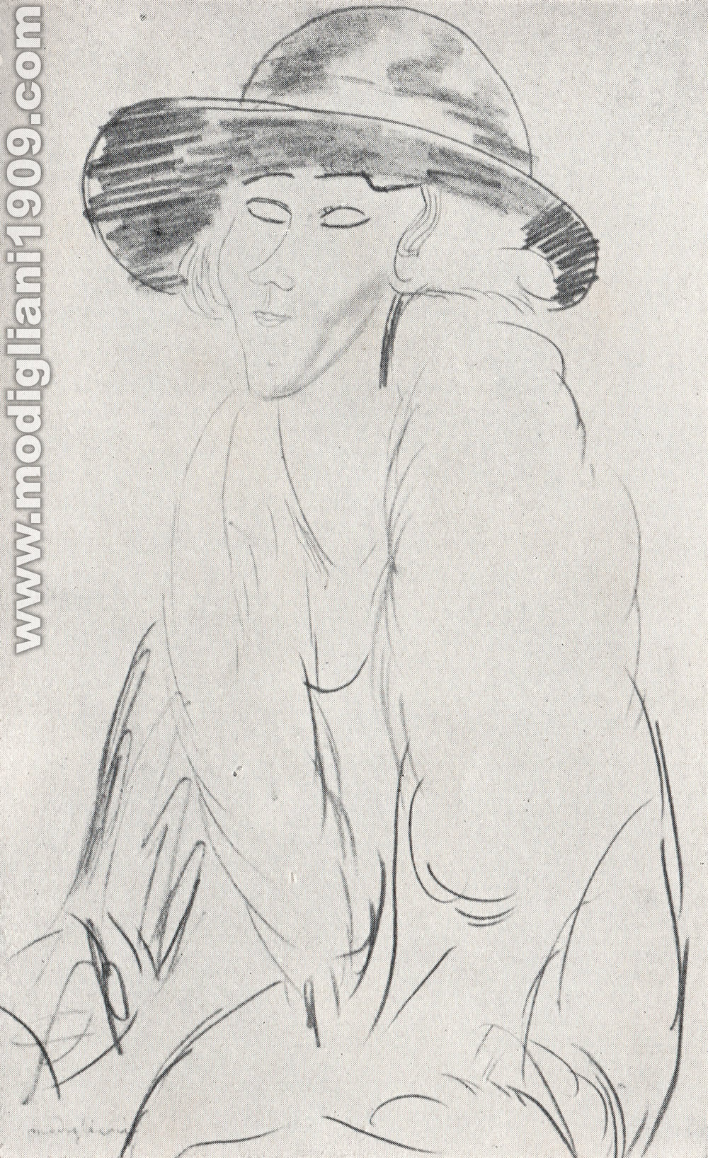 Amedeo Modigliani - Ritratto di signora - 1918 - Parigi. Collezione Dr. Sabouraud