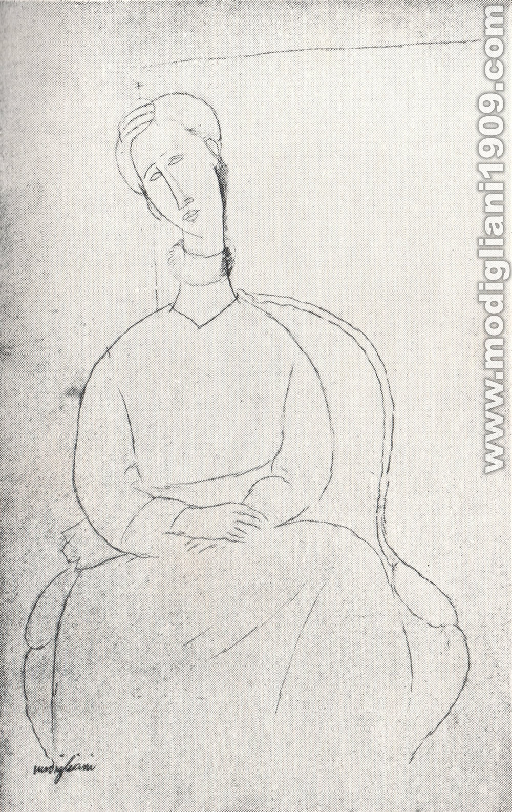 Amedeo Modigliani - Signora Zborowska - 1916 - Parigi. Collezione Zborowsk