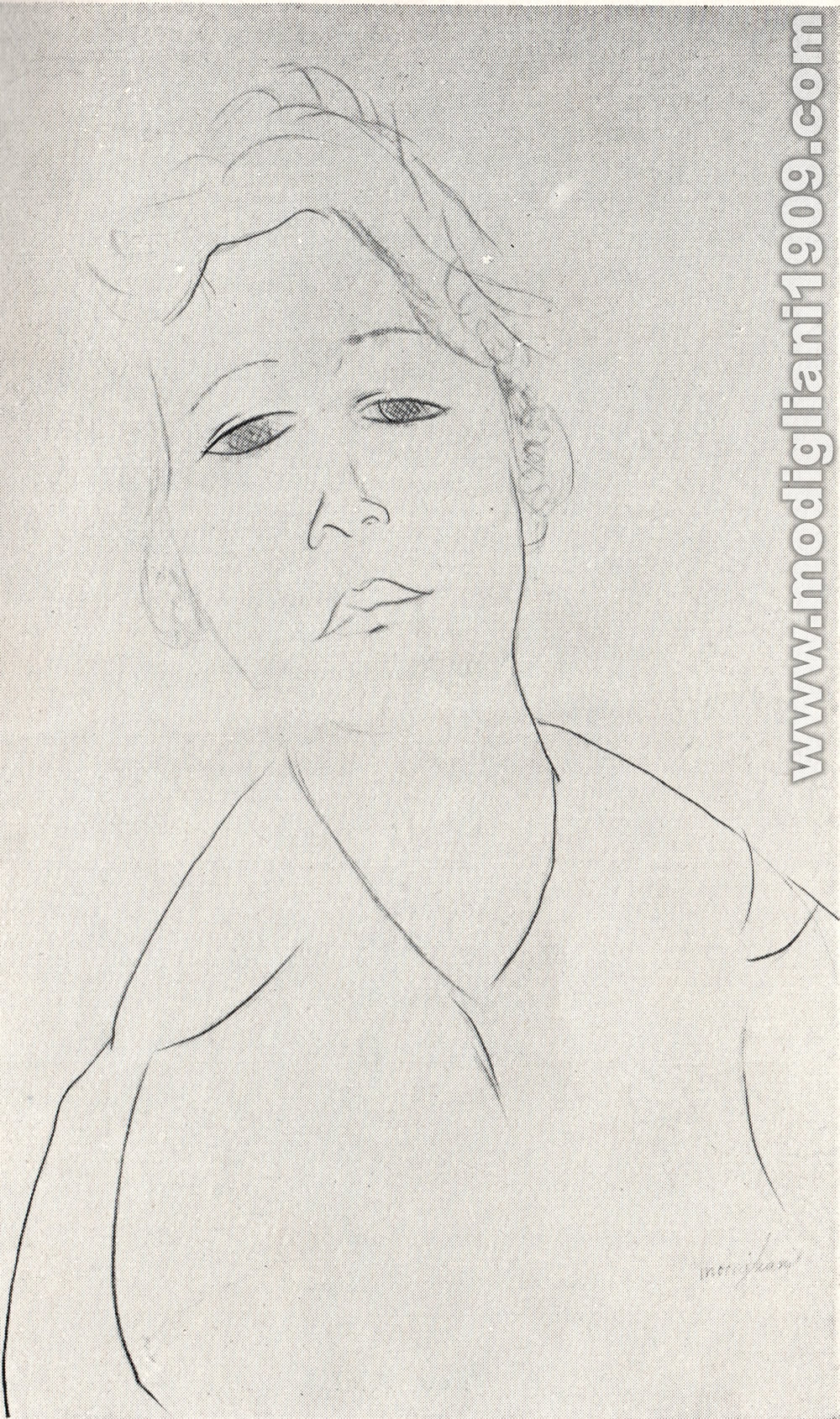 Amedeo Modigliani - Testa di donna - 1918 - Parigi. Collezione Zborowski