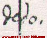Firma di Modigliani - Dedo - presente nella lettera alla madre datata 9 novembre 1915
