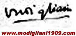 Firma presente nella lettera di Modigliani a Meidner - 1907
