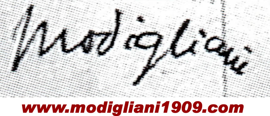 Firma presente nella lettera di Modigliani a Brancusi (1909 o del 1913?)
