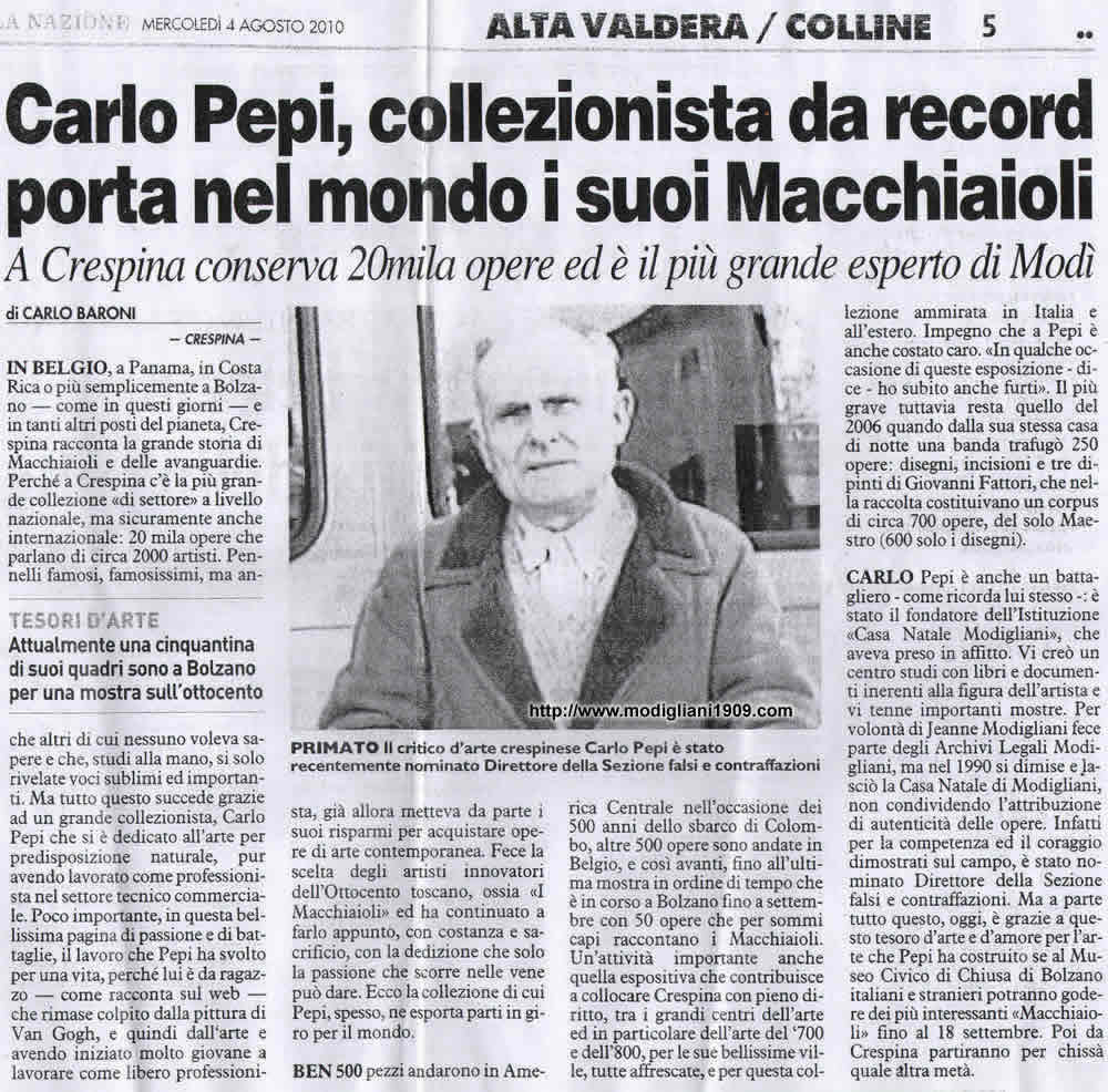Carlo Pepi collezionista da record