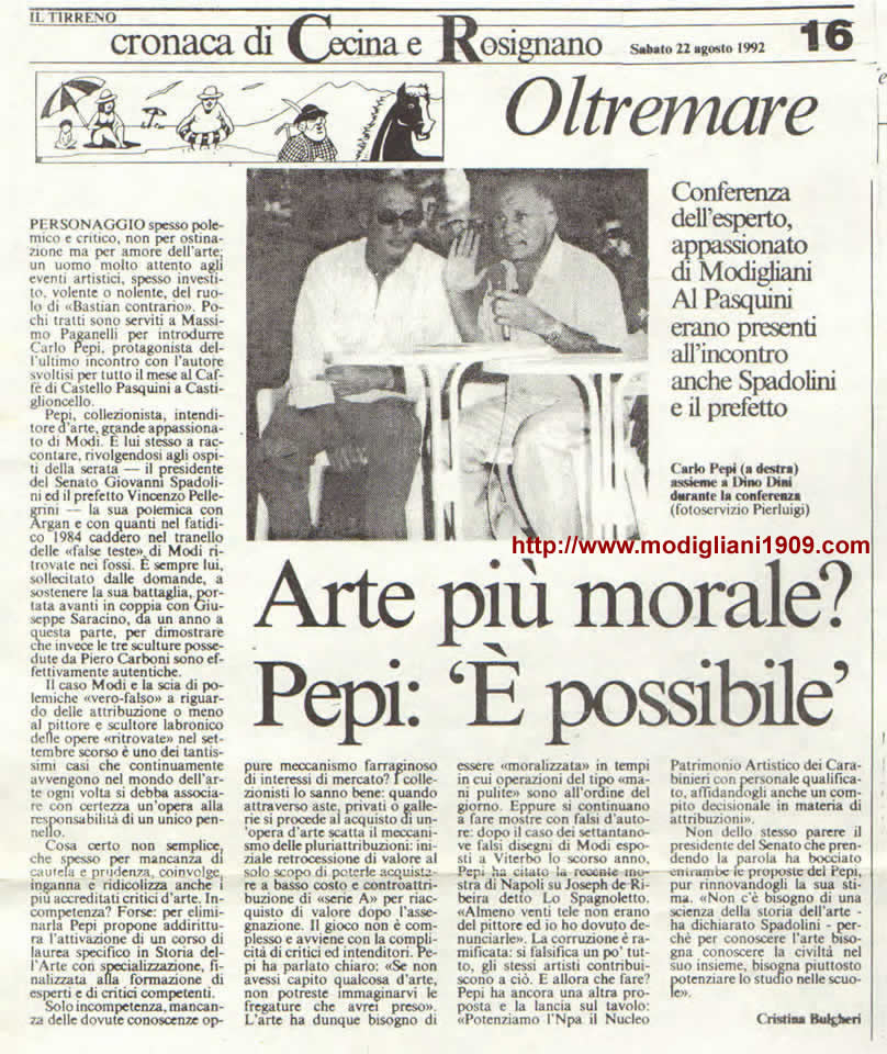Carlo Pepi: moralizzare l'arte