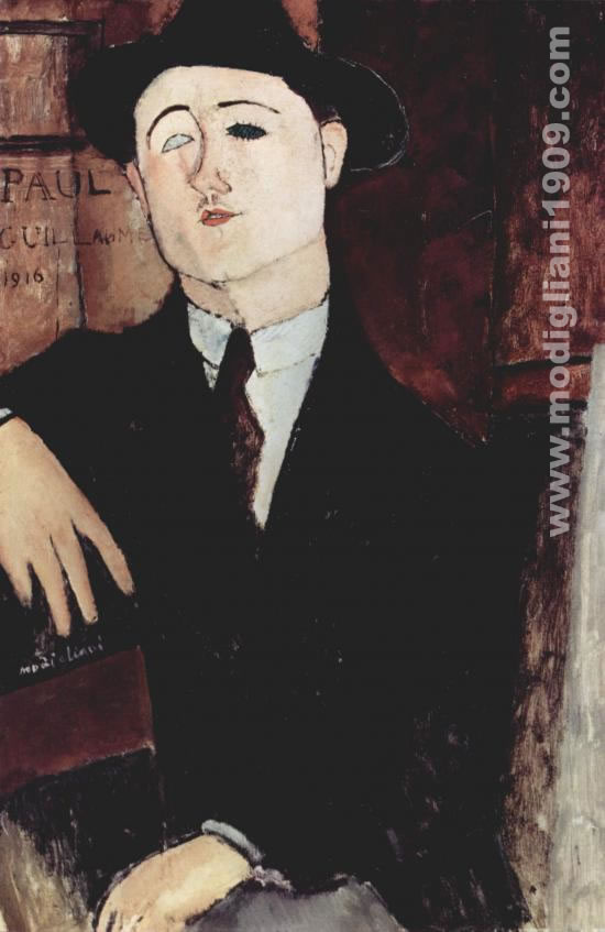 Paul Guillaume seduto Amedeo Modigliani 1916