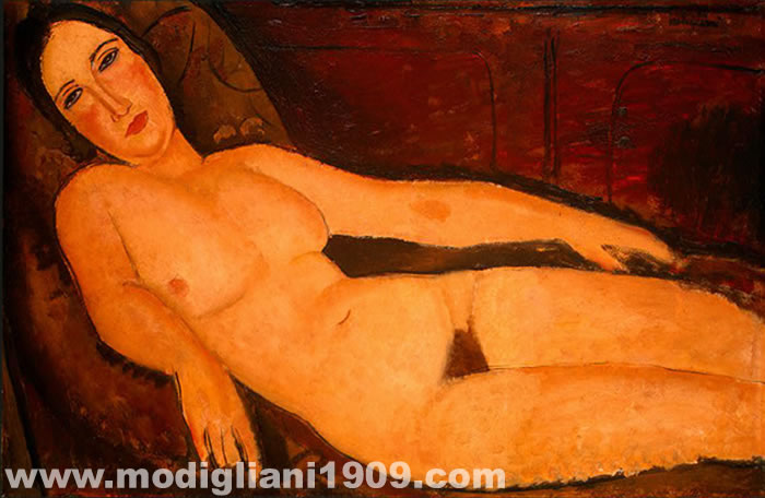 Nudo sul divano a braccia distese Amedeo Modigliani 1916