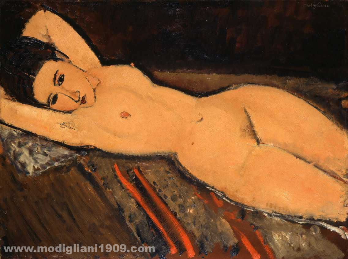 Nudo sdraiato con le braccia dietro la testa Amedeo Modigliani 1916