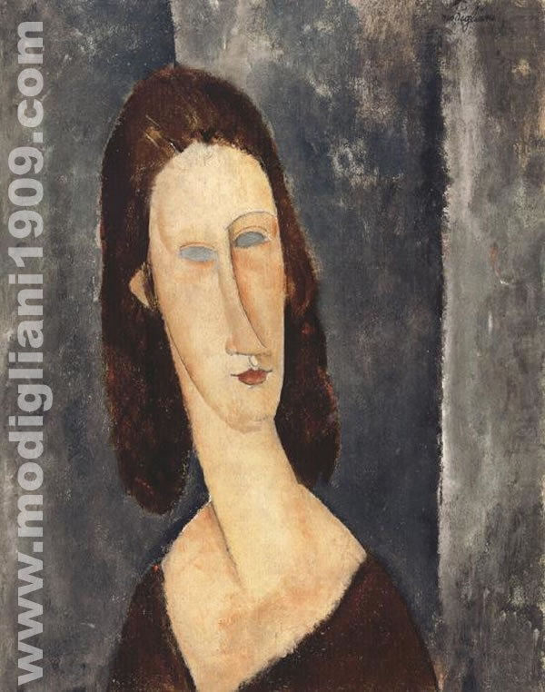 Testa di Jeanne Hébuterne (gli occhi azzurri) Amedeo Modigliani 1917