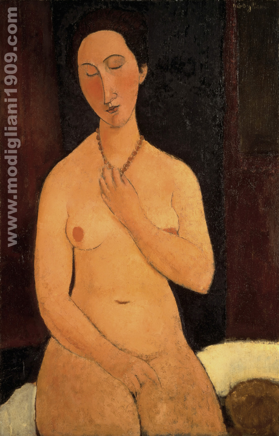 Nudo seduto con collana Amedeo Modigliani 1917