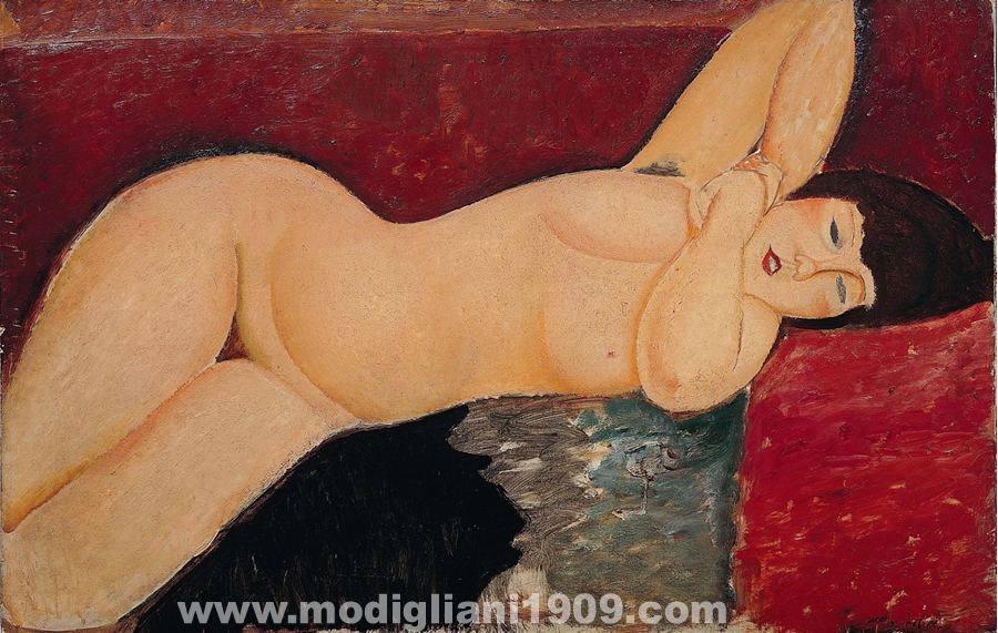 Nudo coricato con le mani unite Amedeo Modigliani 1917