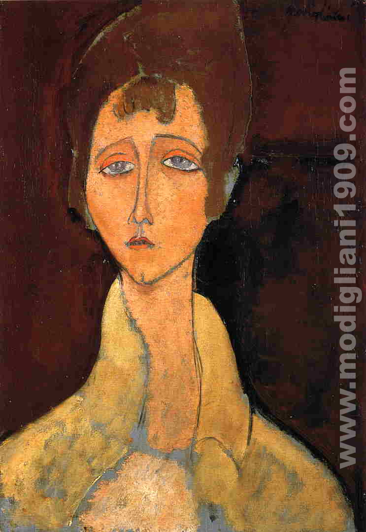 Donna con giubbetto bianco Amedeo Modigliani 1917