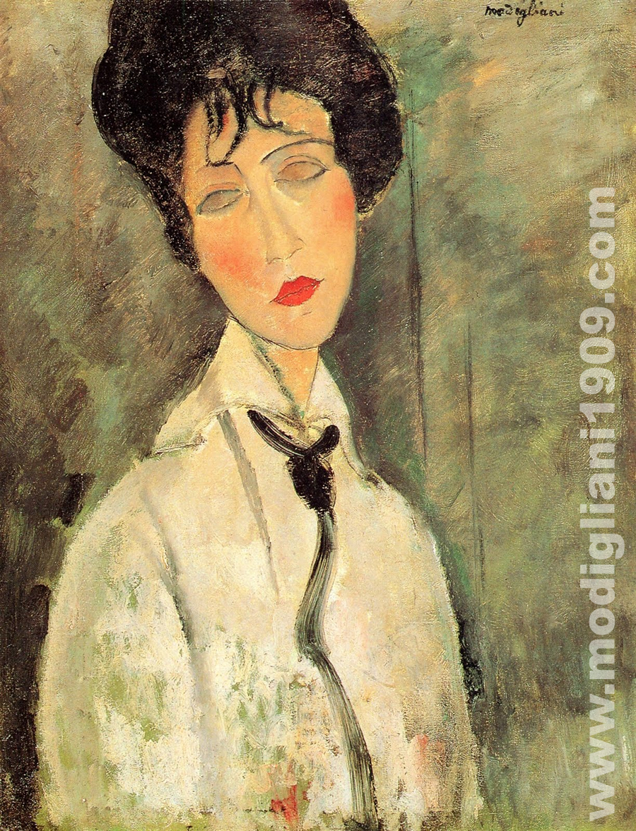 Donna con cravatta nera Amedeo Modigliani 1917