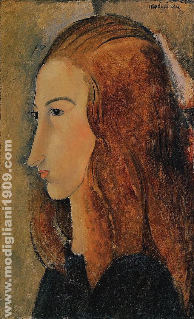 Jeanne Hébuterne in profilo Amedeo Modigliani 1918
