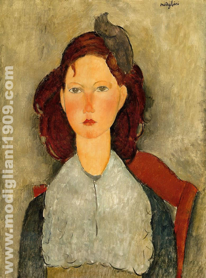 Busto di giovinetta seduta Amedeo Modigliani 1918