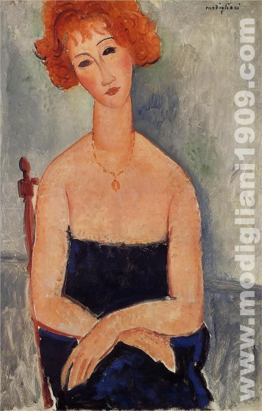 Giovane rossa con collana Amedeo Modigliani 1918