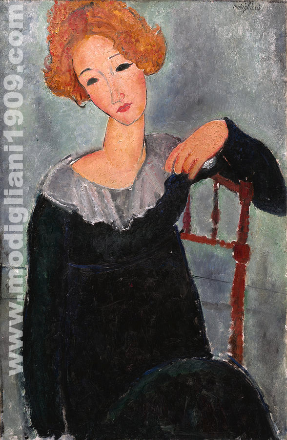 Giovane donna seduta Amedeo Modigliani 1918