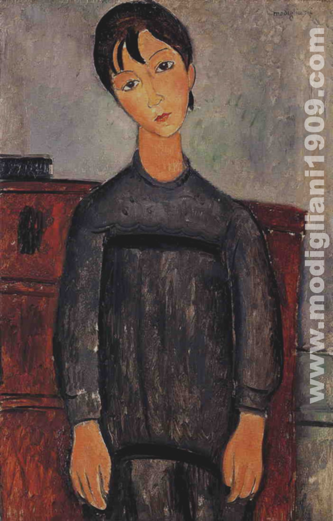 Bambina in scuro eretta Amedeo Modigliani 1918