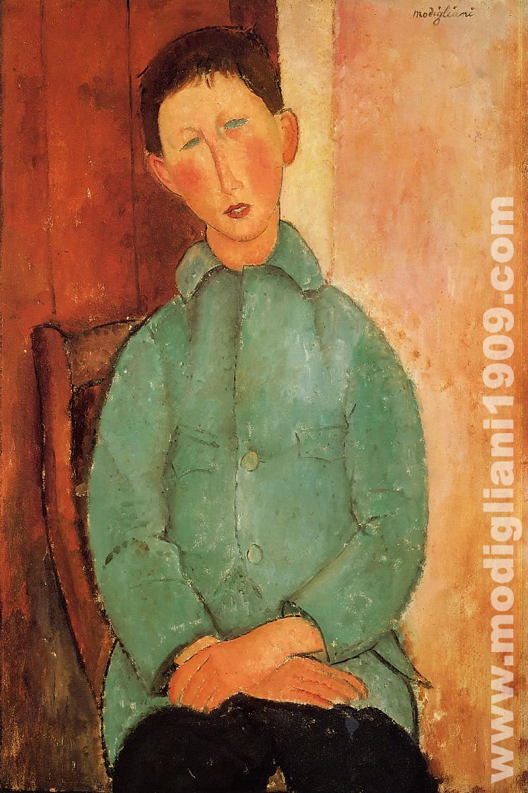 Ragazzo con giacca azzurra Amedeo Modigliani 1918