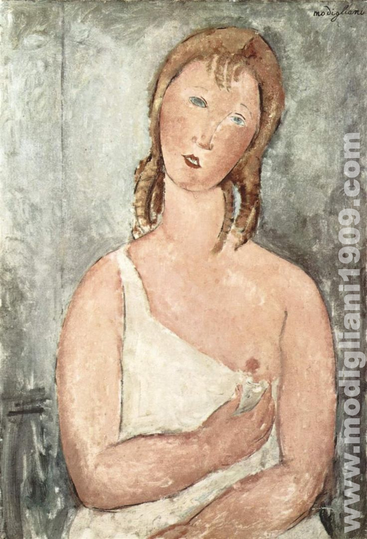 Giovane rossa in amicia a mezza figura Amedeo Modigliani 1918