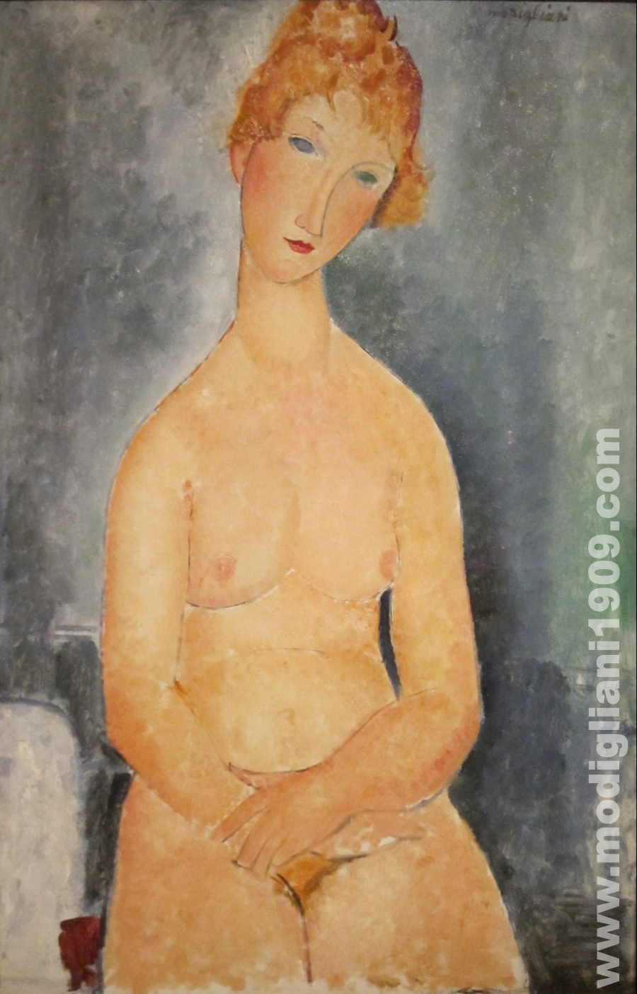 Nudo seduto con le mani in grembo Amedeo Modigliani 1918