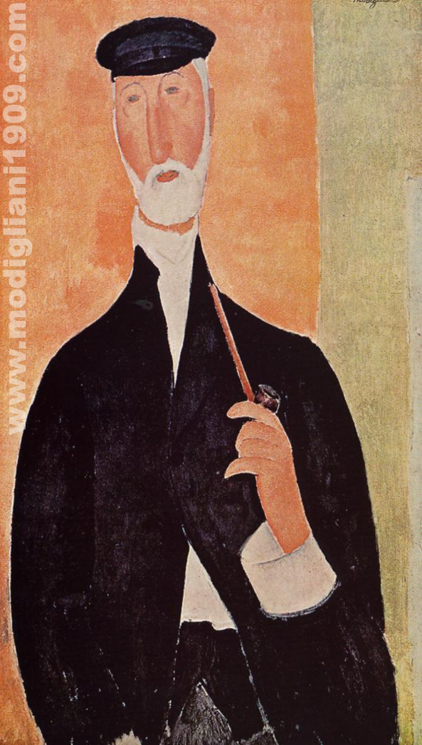 Uomo con la pipa (il notaio di Nizza) Amedeo Modigliani 1919