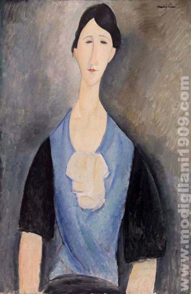Giovane donna in azzurro Amedeo Modigliani 1919