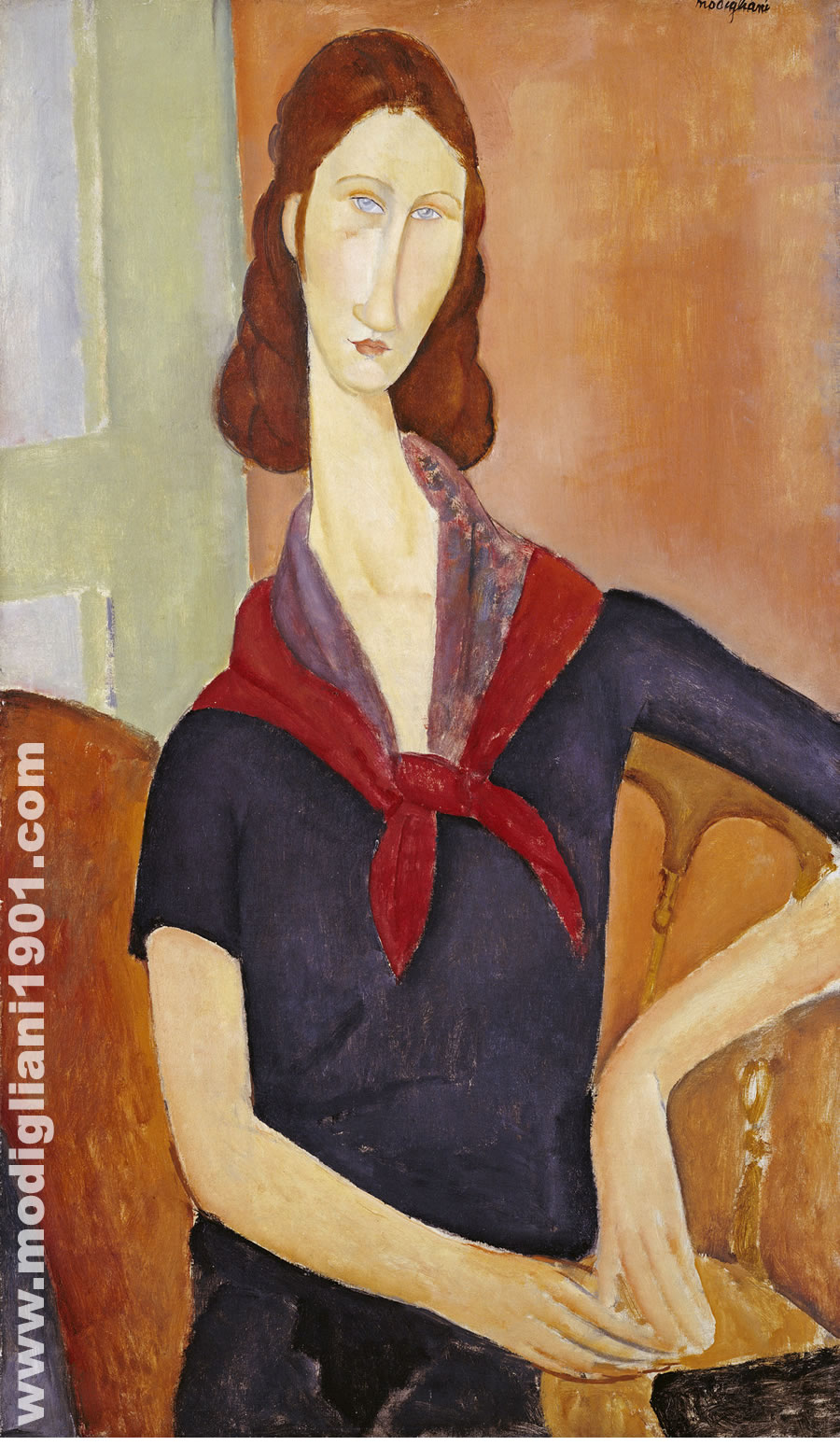 Jeanne Hébuterne con foulard Amedeo Modigliani 1919