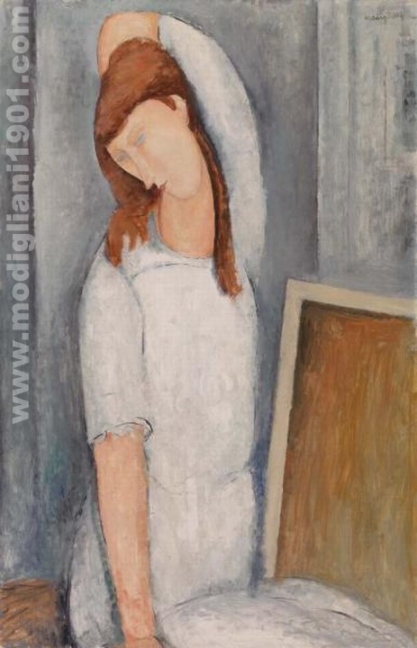 Jeanne Hébuterne coi capelli sciolti Amedeo Modigliani 1919