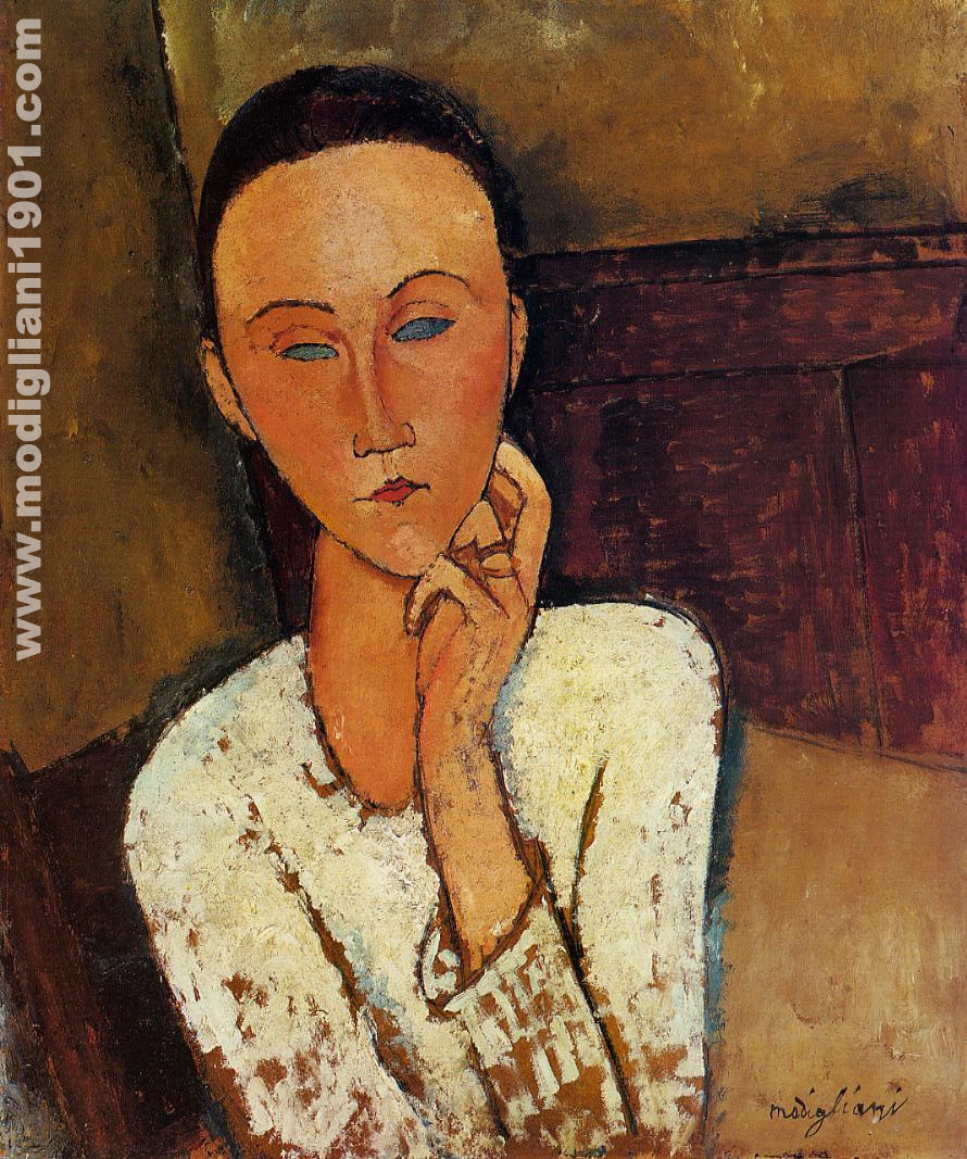 Lunia Czechowska con la mano sulla guancia Amedeo Modigliani 1919