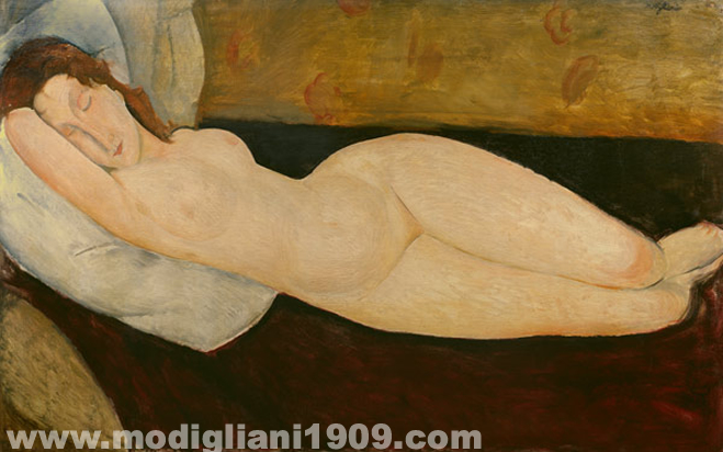 Nudo coricato col braccio destro sopra la testa Amedeo Modigliani 1919