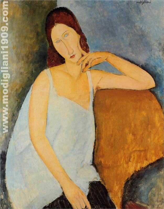 Jeanne Hébuterne in camicia Amedeo Modigliani 1919