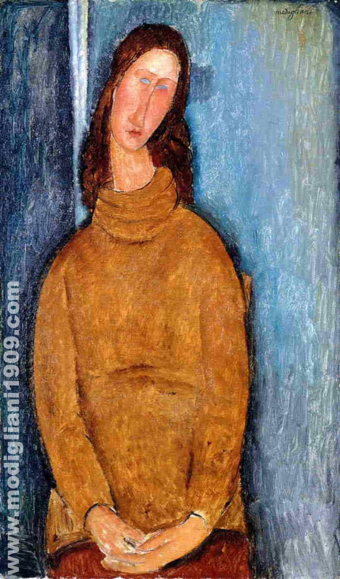 Jeanne Hébuterne con maglione giallo Amedeo Modigliani 1919