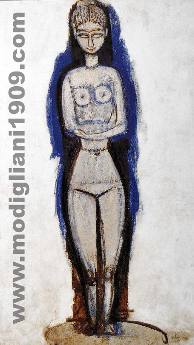 Nudo in piedi, a braccia conserte 1911-12 Amedeo Modigliani