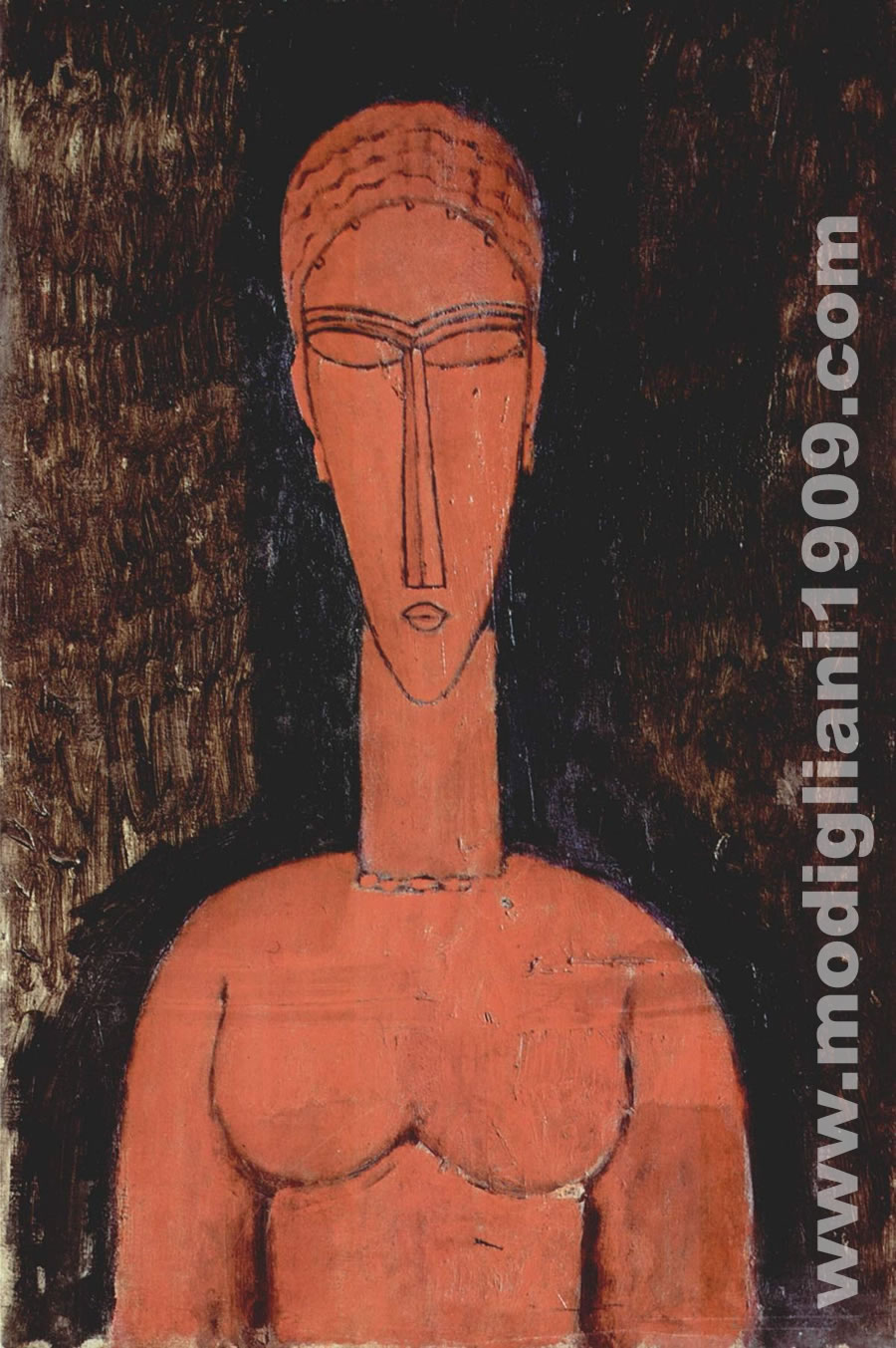 Busto rosso - Amedeo Modigliani 1913