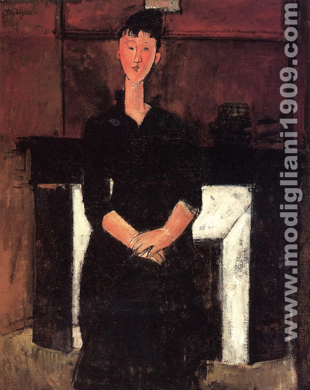 donna davanti a un caminetto Amedeo Modigliani 1915