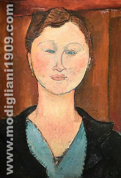 Testa di donna con orecchini Amedeo Modigliani 1915
