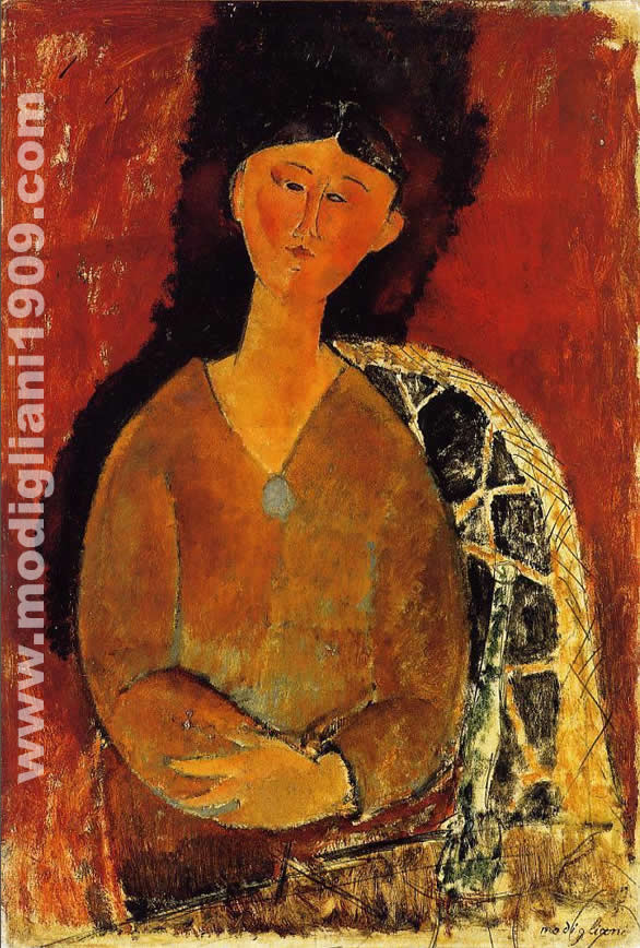 Beatrice Hastings seduta Amedeo Modigliani 1915
