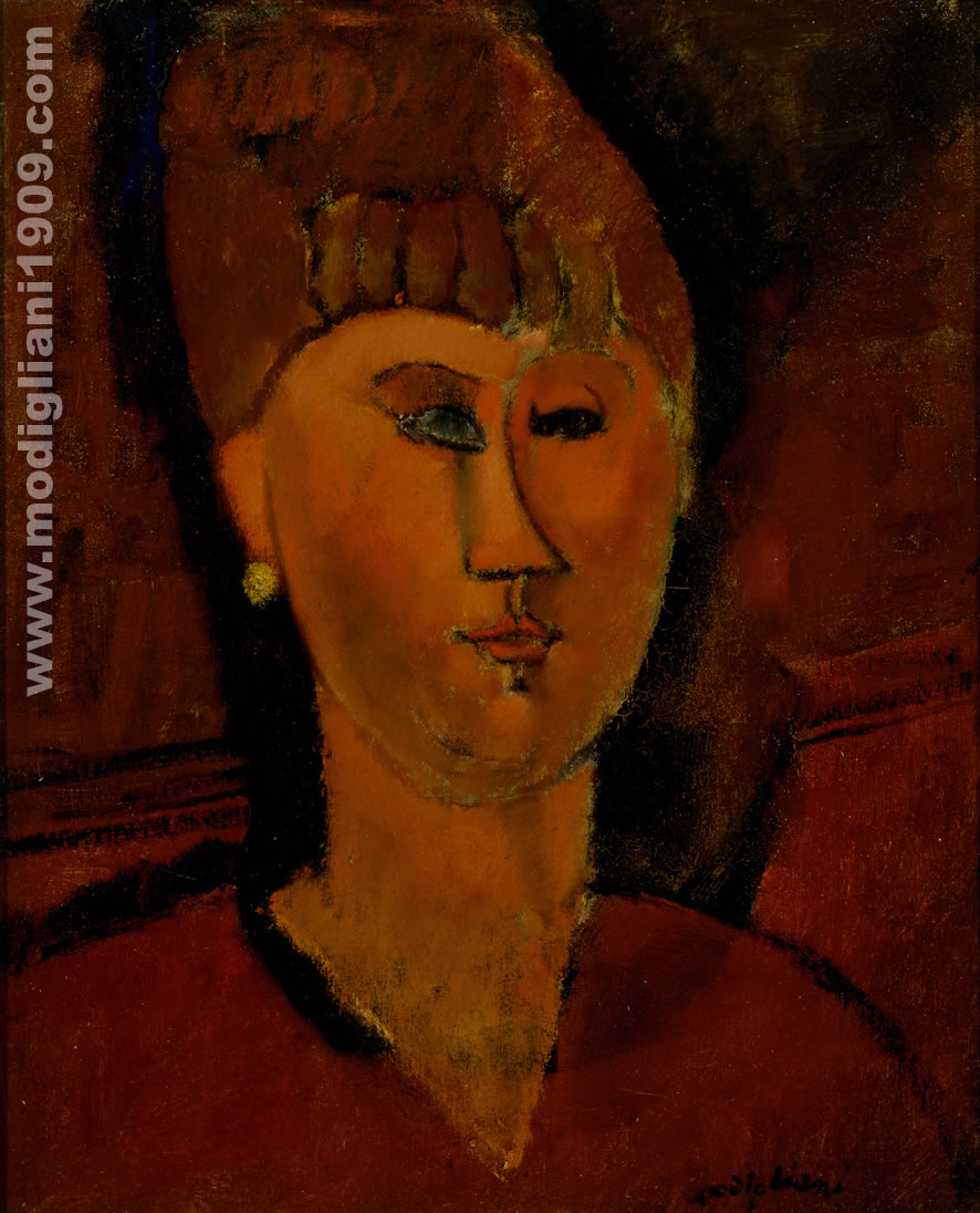Testa di donna dai capelli rossi Amedeo Modigliani 1915