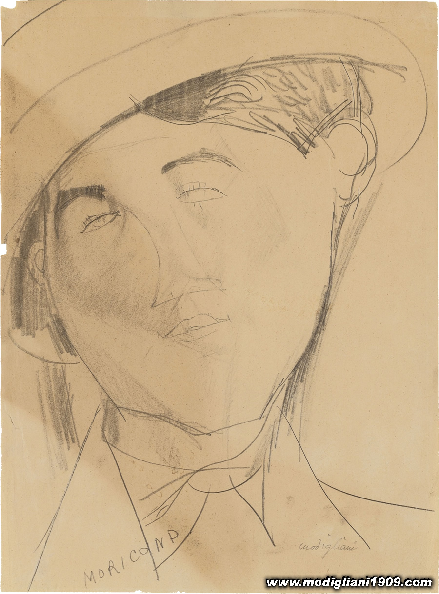 Amedeo Modigliani, ritratto di Conrad Moricand, 1916ca