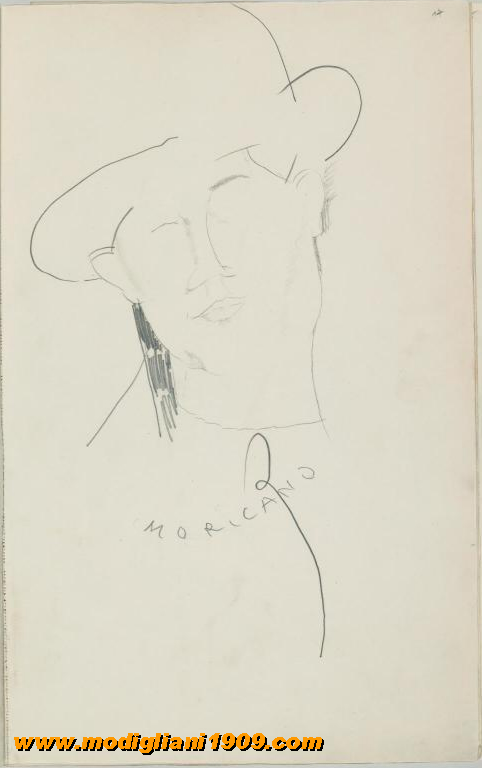 Amedeo Modigliani, ritratto di Conrad Moricand, 1915
