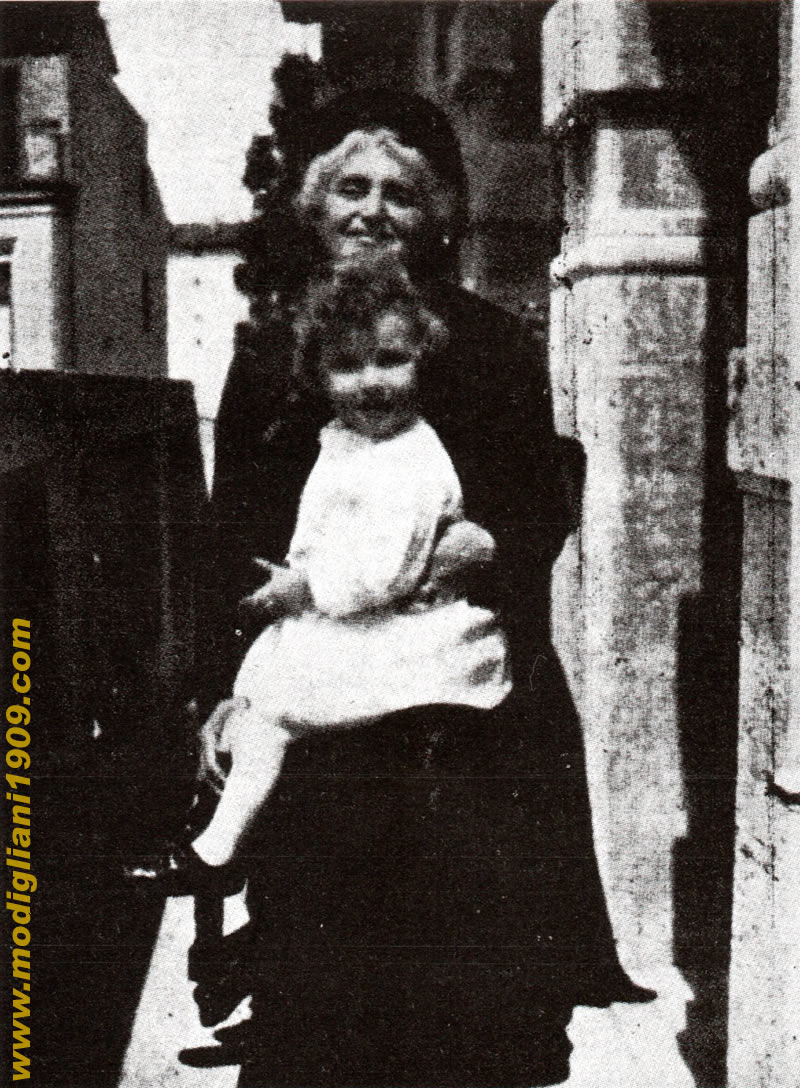 Eugenia Garsin a Firenze con la piccola Jeanne Modigliani