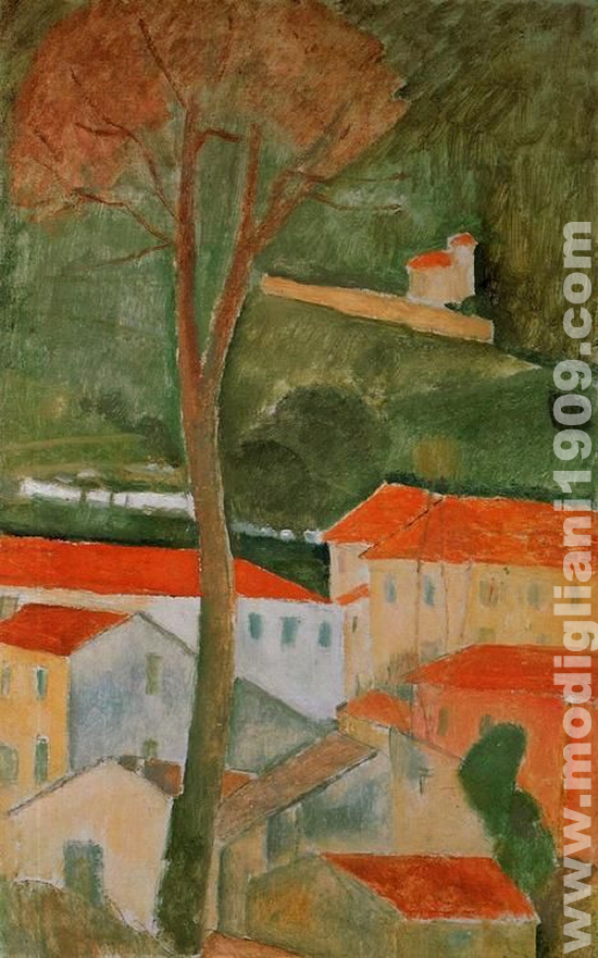 Paesaggio a Cagnes - Amedeo Modigliani 1919